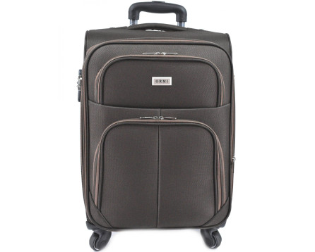 Cestovní textilní palubní kufr Ormi (S) 45l tmavě hnědá