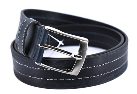 Kožený opasek - tmavě modrá