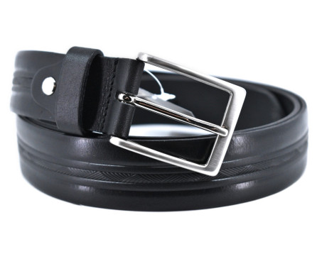 Kožený opasek - černá