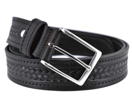 Kožený opasek - tmavě hnědá