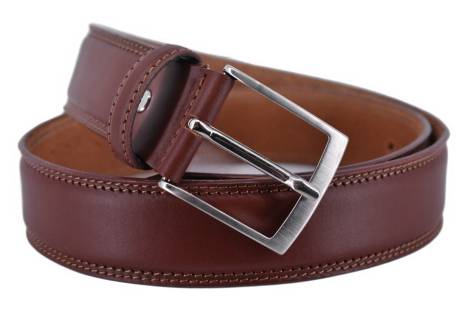 Kožený opasek - hnědá