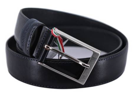 Kožený opasek - tmavě modrá