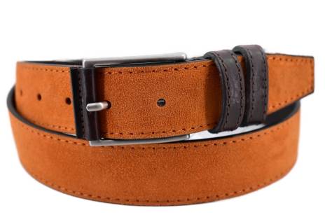 Kožený opasek - camel