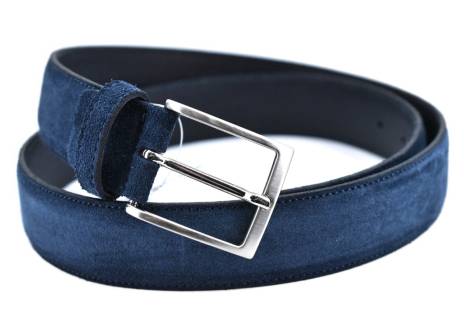 Kožený opasek - tmavě modrá