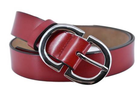 Kožený opasek - červená