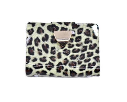 Dámská kožená dokladovka k uložení karet a dokladů Omely - černá/krémová