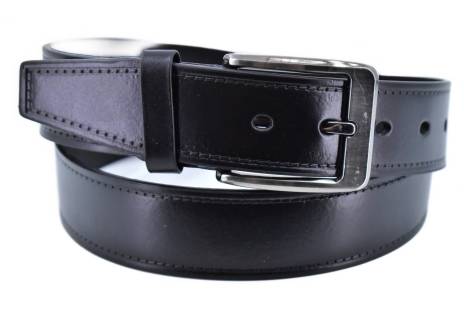 Pánský kožený opasek - černá/110
