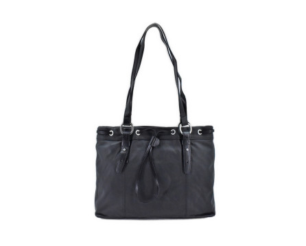 Dámská kožená kabelka - černá