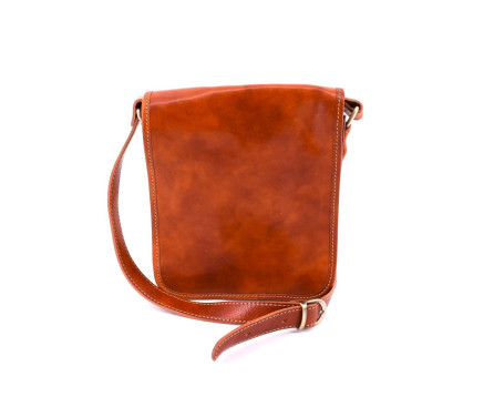 Kožená taška přes rameno crossbody s klopnou