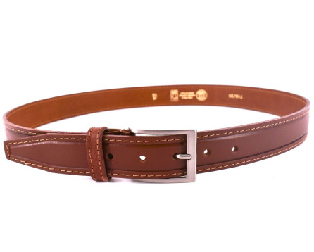 Kožený opasek Made in italy - světle hnědá/115